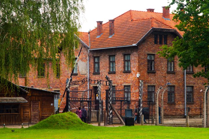 Entrance to the Auschwitz concentration camp