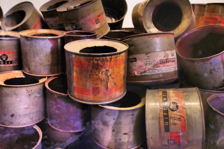 a pot with food in it