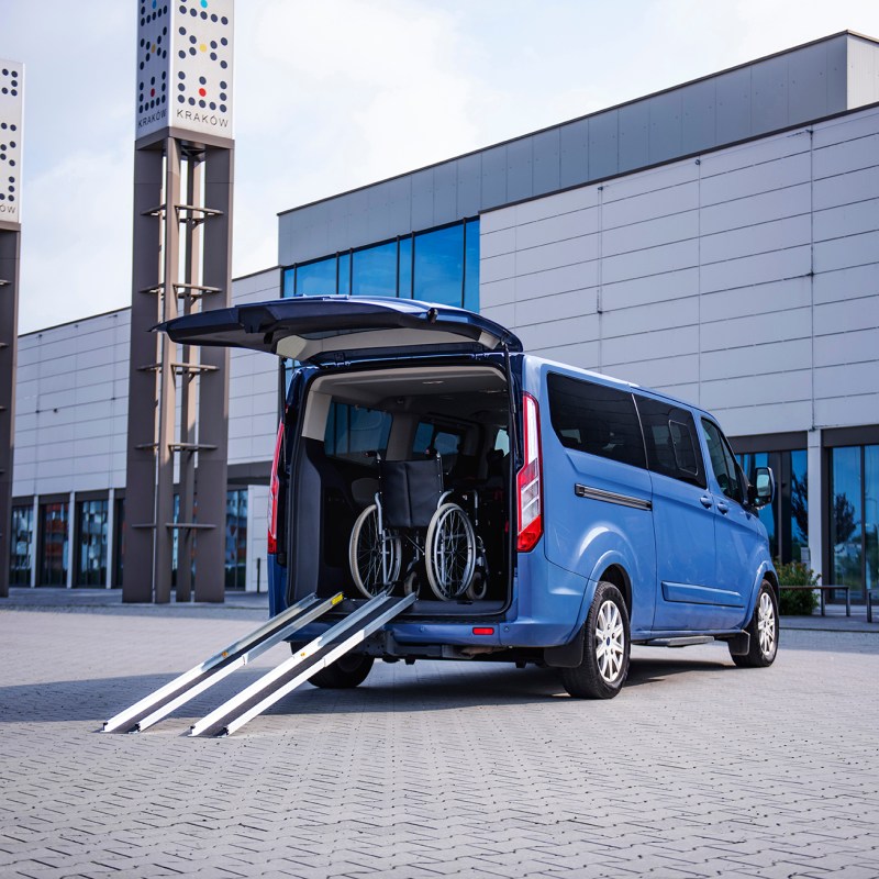 a car parked in front of a building